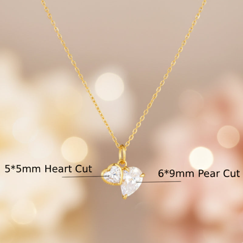"Theodore" Heart to Heart Cut Cubic Zirconia Classic Necklace