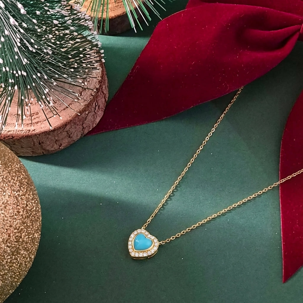 Collier classique en turquoise taillée à chaud Guardian's Whispe