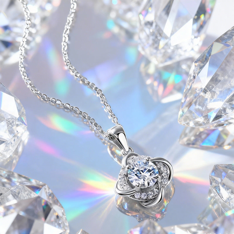 Seraphine Round Cut Ruby Classic Necklace