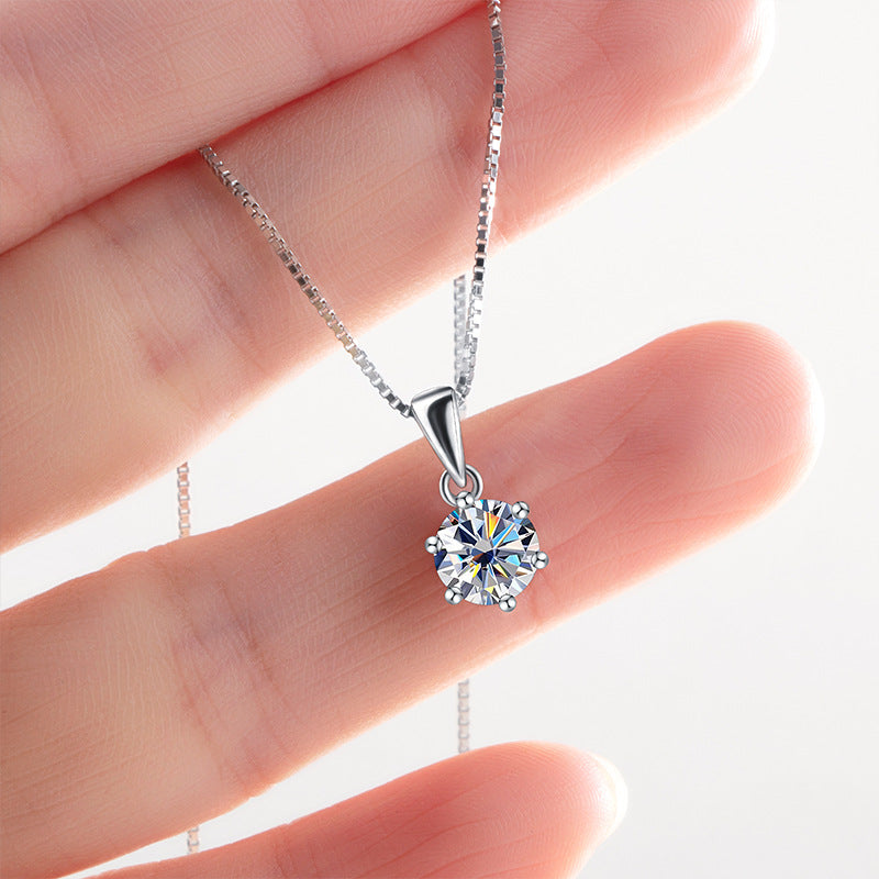 Isla Round Cut Moissanite Classic Necklace