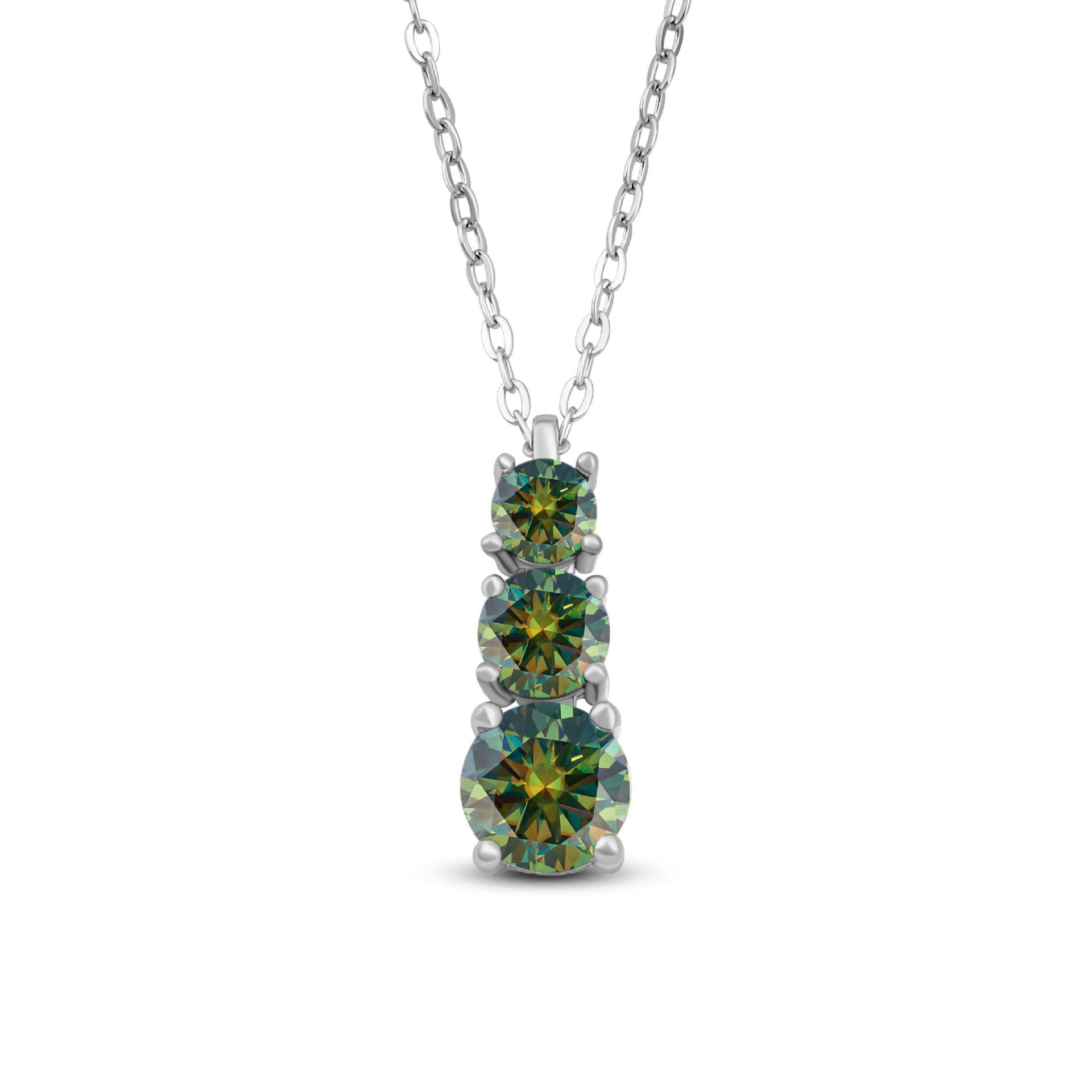 Lucida Round Cut Moissanite Classic Necklace