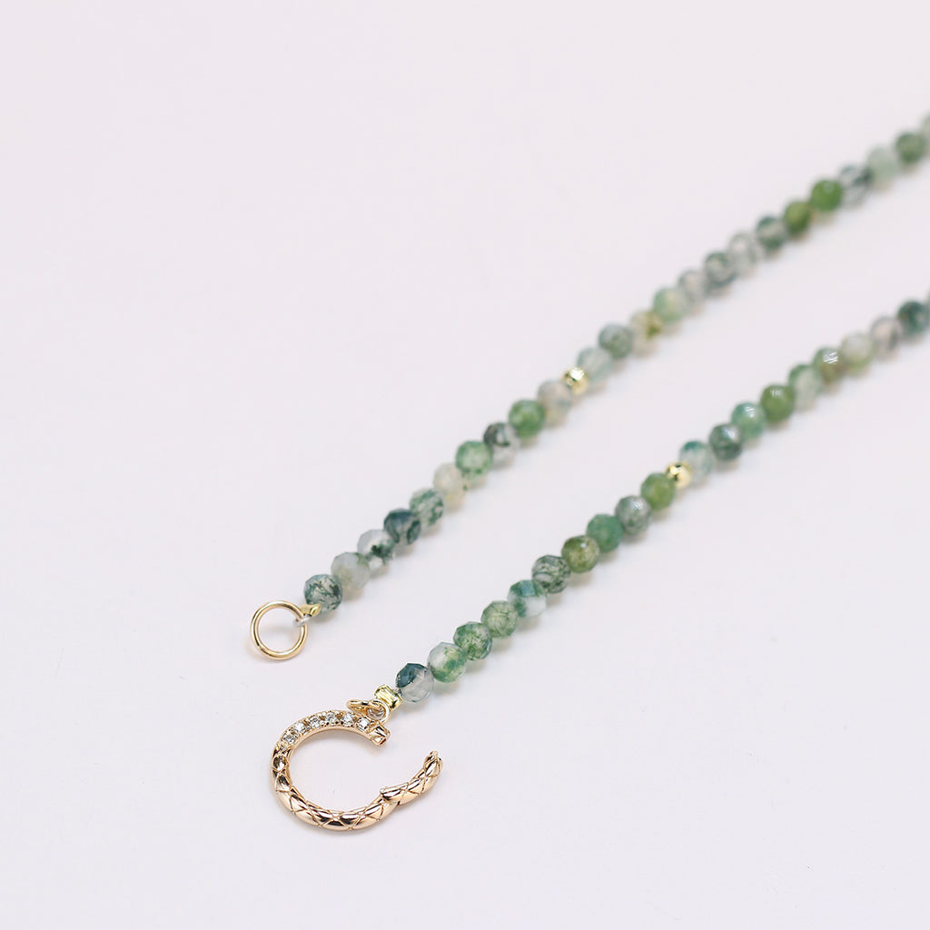 Handcrafted Moss Agate Beads Necklace
