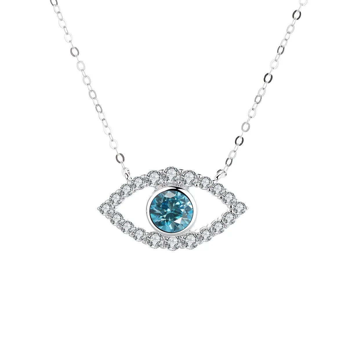 Allureye Round Cut Moissanite Unique  Necklace