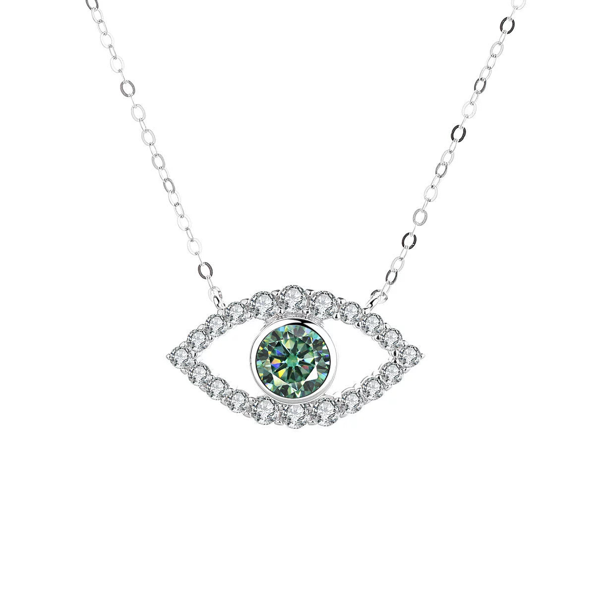 Allureye Round Cut Moissanite Unique  Necklace