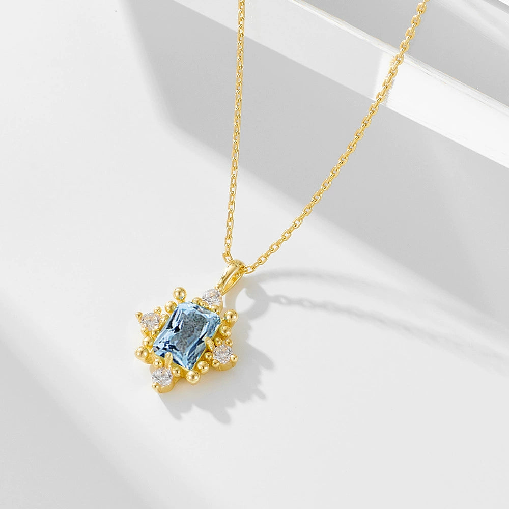Melora Emerald Cut Topaz Classic Necklace