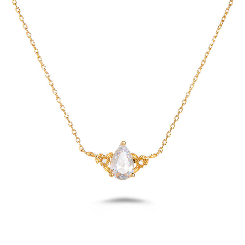 Collier classique « Eira » en zircon cubique taille poire