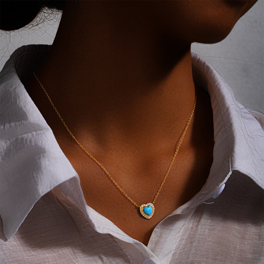 Guardian's Whispe- Heat Cut Turquoise Classic Necklace