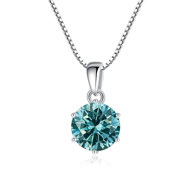 Isla Round Cut Moissanite Classic Necklace