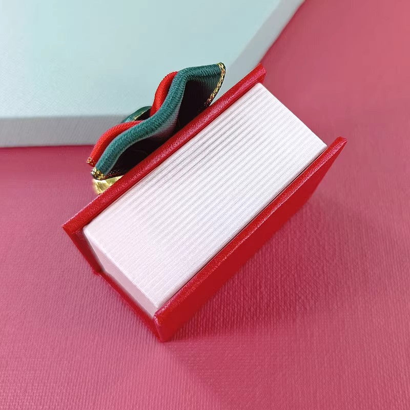 Luxury Christmas Book-Style Jewelry Gift Box – Creative Flip-Book Design for Rings & Necklaces & Earrings