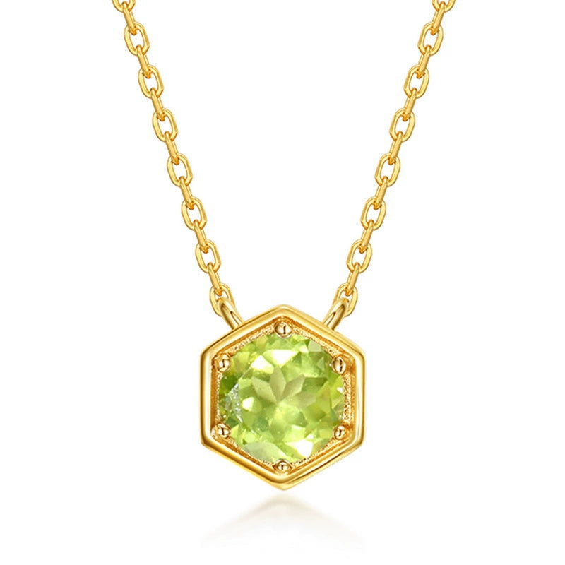 12 Months Birthstone Round Cut Classic Necklace