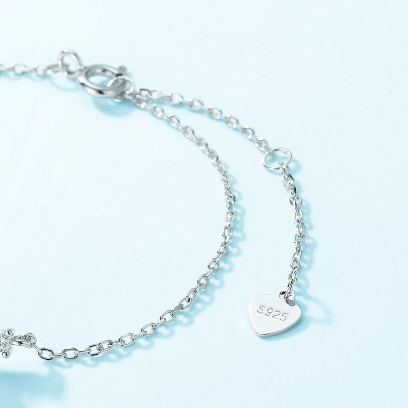 "Chloe" - Emerald Cut Moss Agate Classic Bracelet
