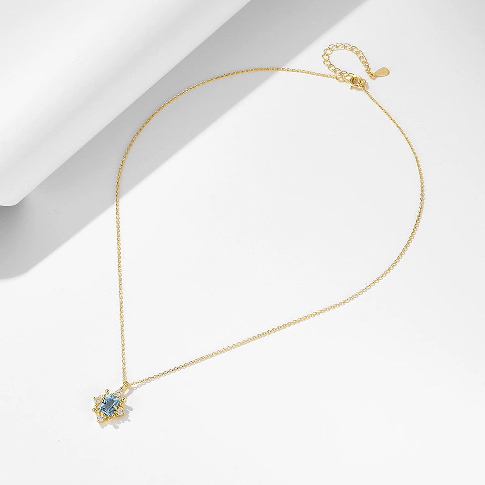 Melora Emerald Cut Topaz Classic Necklace