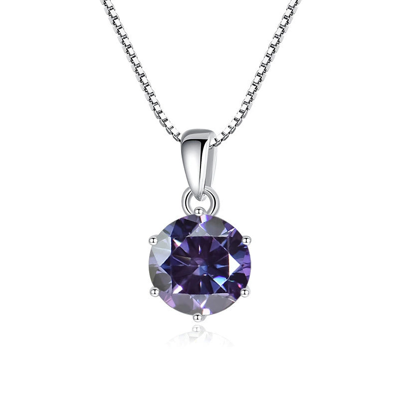 Isla Round Cut Moissanite Classic Necklace