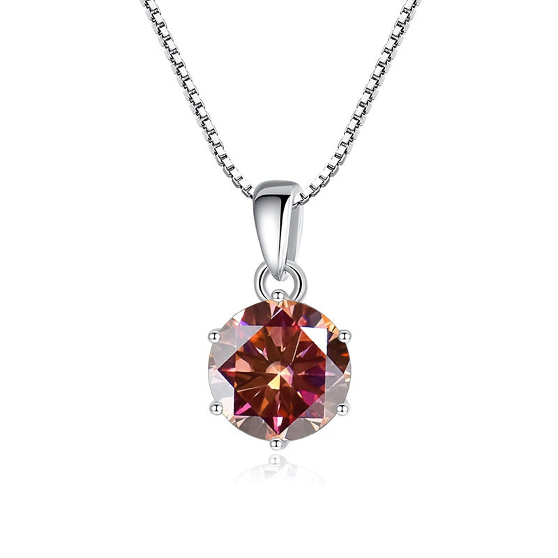 Isla Round Cut Moissanite Classic Necklace