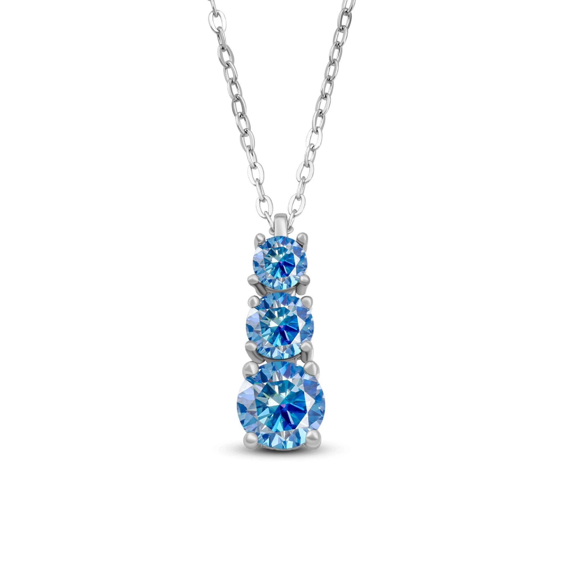 Lucida Round Cut Moissanite Classic Necklace