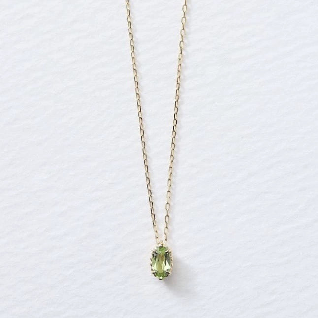 Mabeline - Oval Cut Peridot Classic Necklace