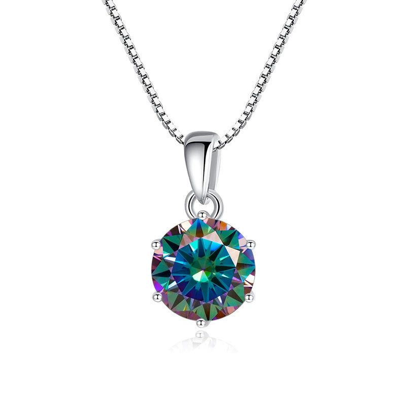 Isla Round Cut Moissanite Classic Necklace