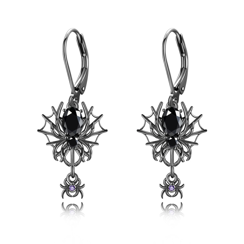 Gothic Cubic Zirconia Spider Earrings Unique Choices Halloween Earrings