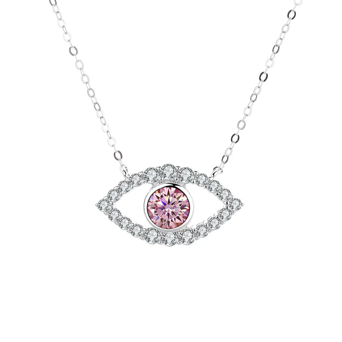 Allureye Round Cut Moissanite Unique  Necklace