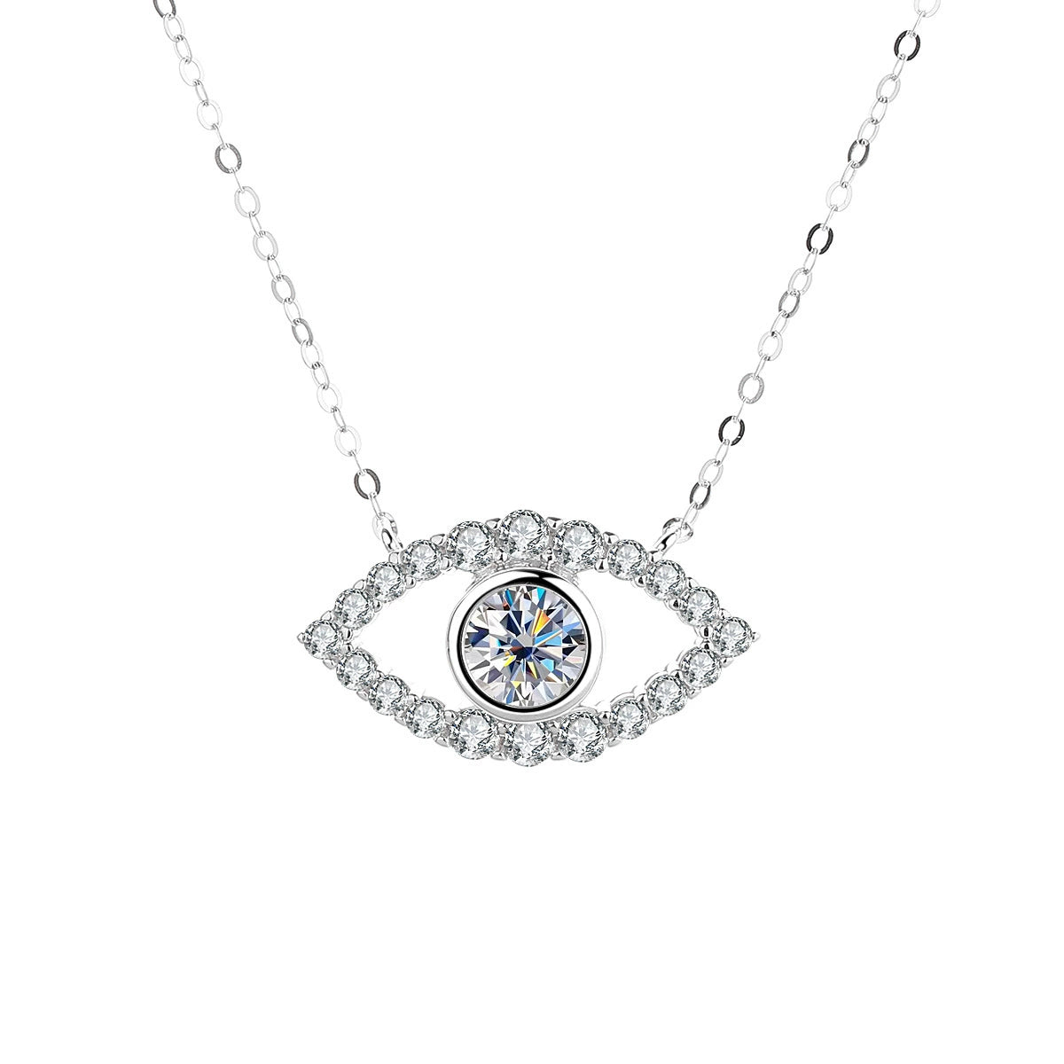 Allureye Round Cut Moissanite Unique  Necklace