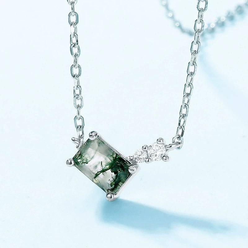 Estelle Emerald Cut Lab Alexandrite Classic Necklace