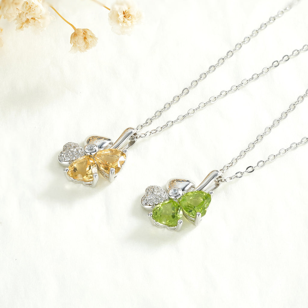 Gideon - Heart Cut Shape Citrine Unique Necklace