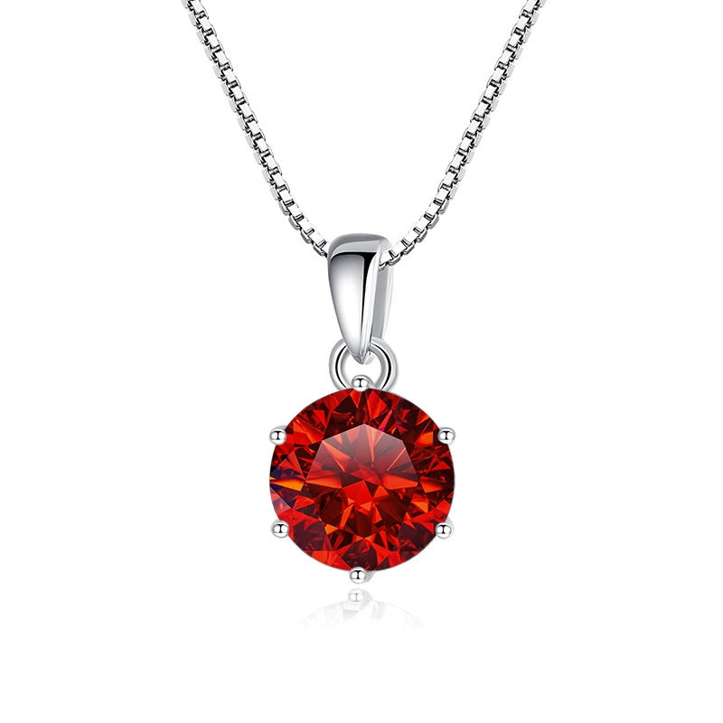 Isla Round Cut Moissanite Classic Necklace