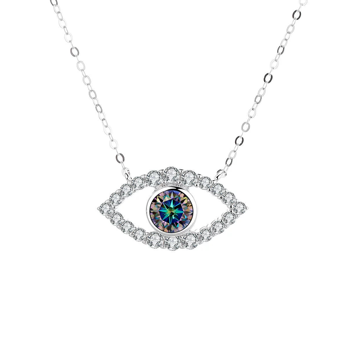 Allureye Round Cut Moissanite Unique  Necklace