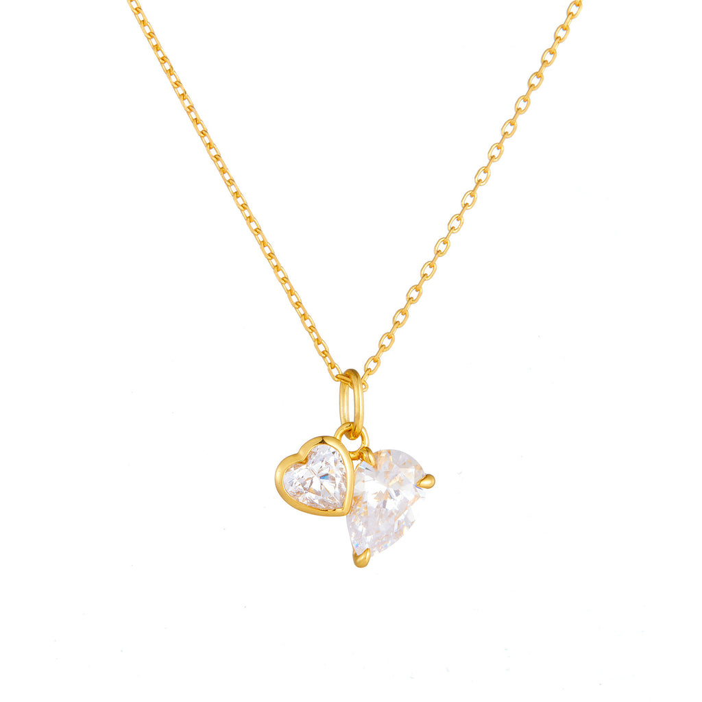"Theodore" Heart to Heart Cut Cubic Zirconia Classic Necklace
