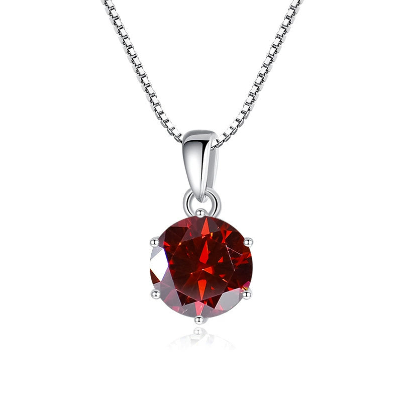 Isla Round Cut Moissanite Classic Necklace