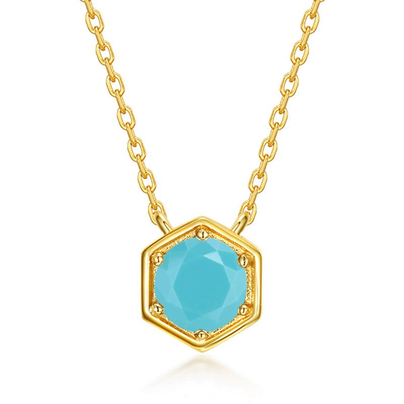 12 Months Birthstone Round Cut Classic Necklace