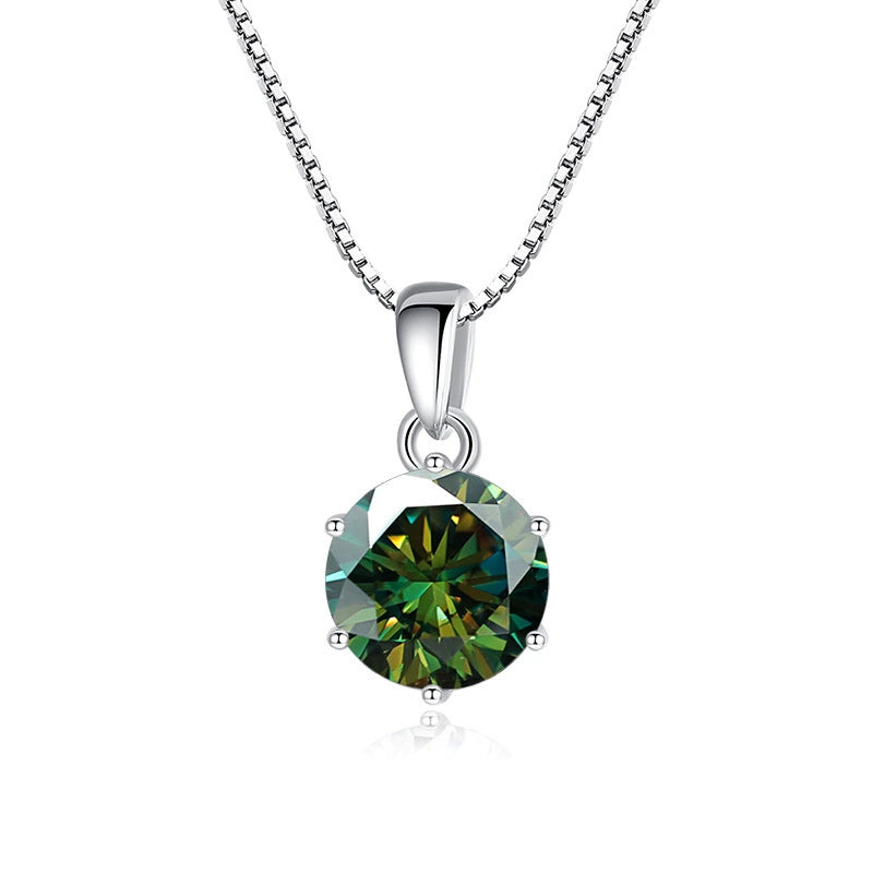 Isla Round Cut Moissanite Classic Necklace