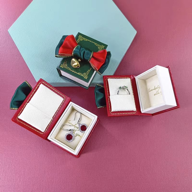 Luxury Christmas Book-Style Jewelry Gift Box – Creative Flip-Book Design for Rings & Necklaces & Earrings