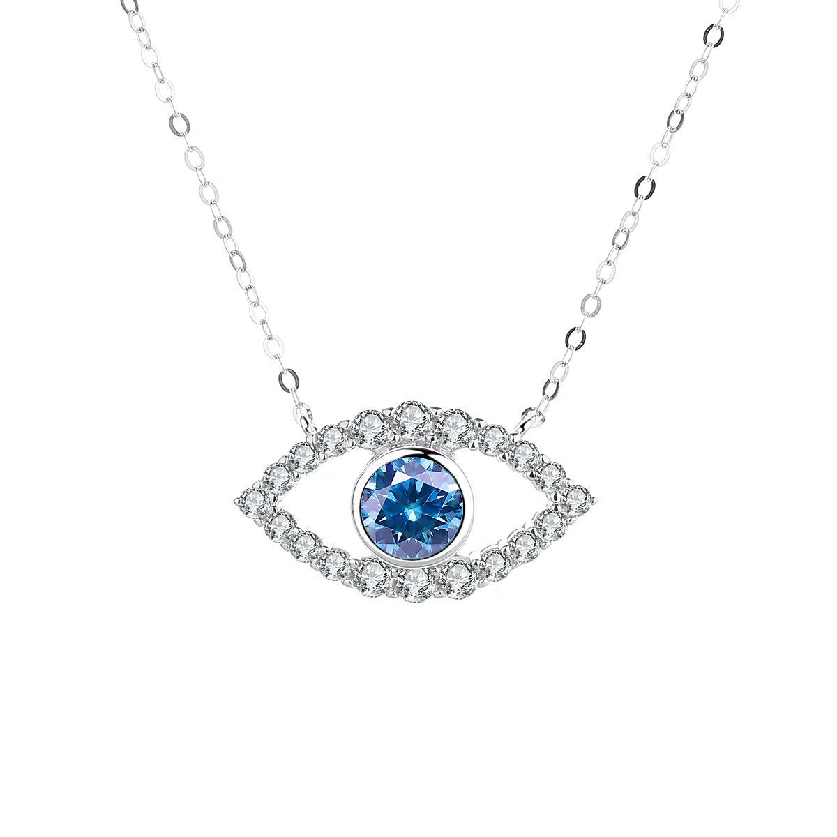 Allureye Round Cut Moissanite Unique  Necklace