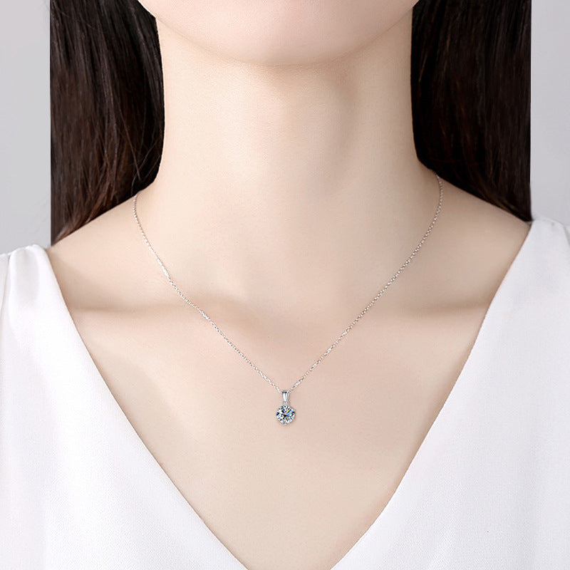 Isla Round Cut Moissanite Classic Necklace