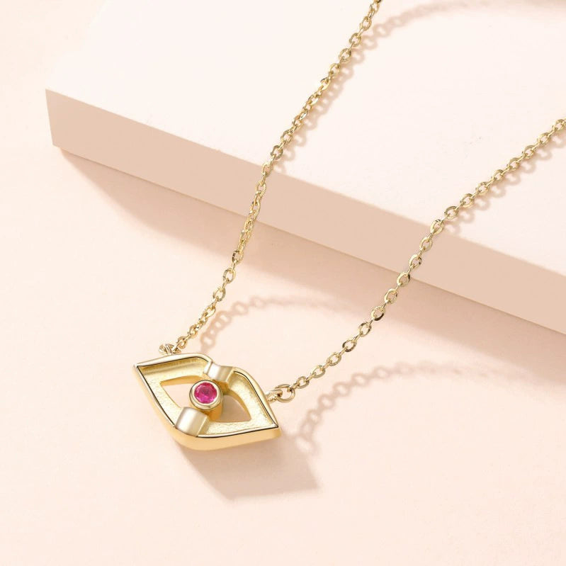 Pendentif œil turc au design unique orné de zirconiums cubiques