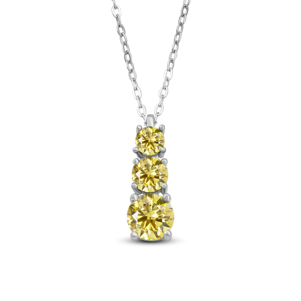 Lucida Round Cut Moissanite Classic Necklace