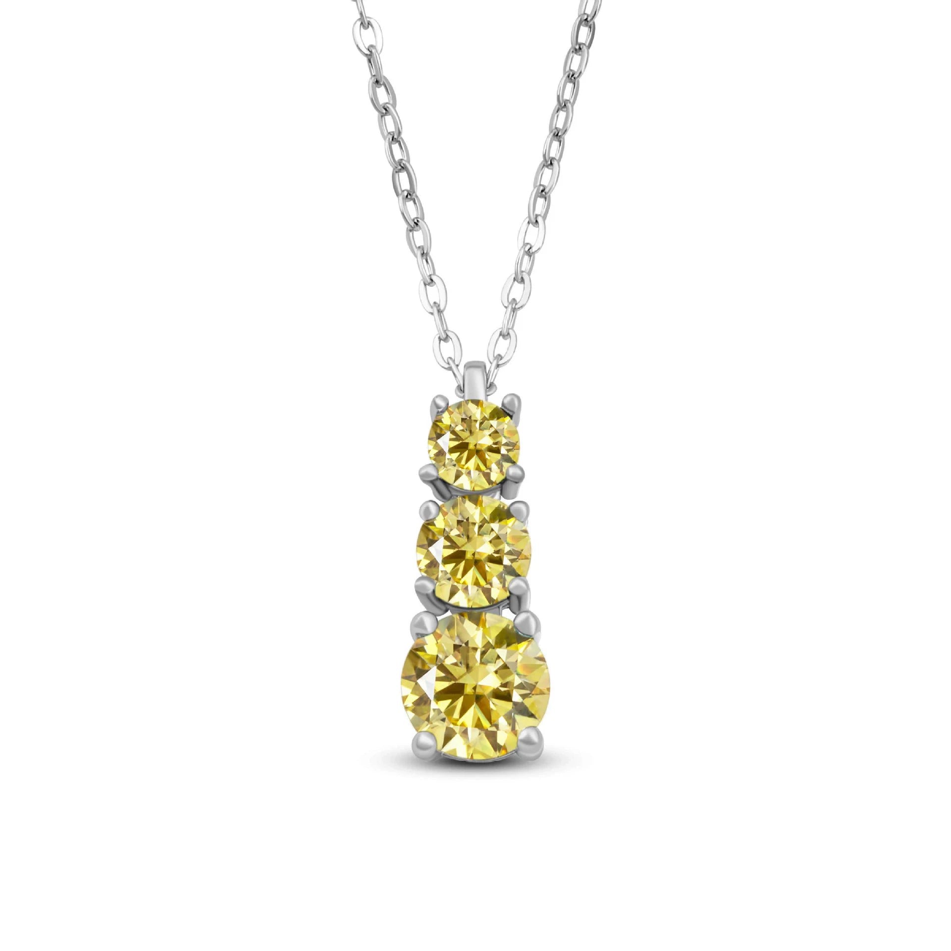 Lucida Round Cut Moissanite Classic Necklace