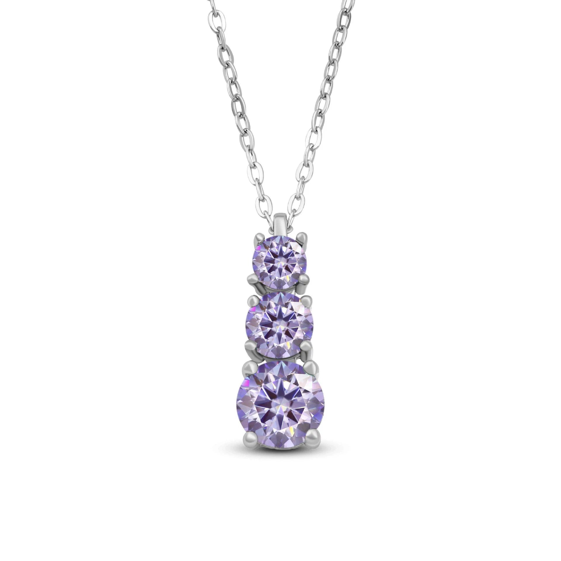 Lucida Round Cut Moissanite Classic Necklace