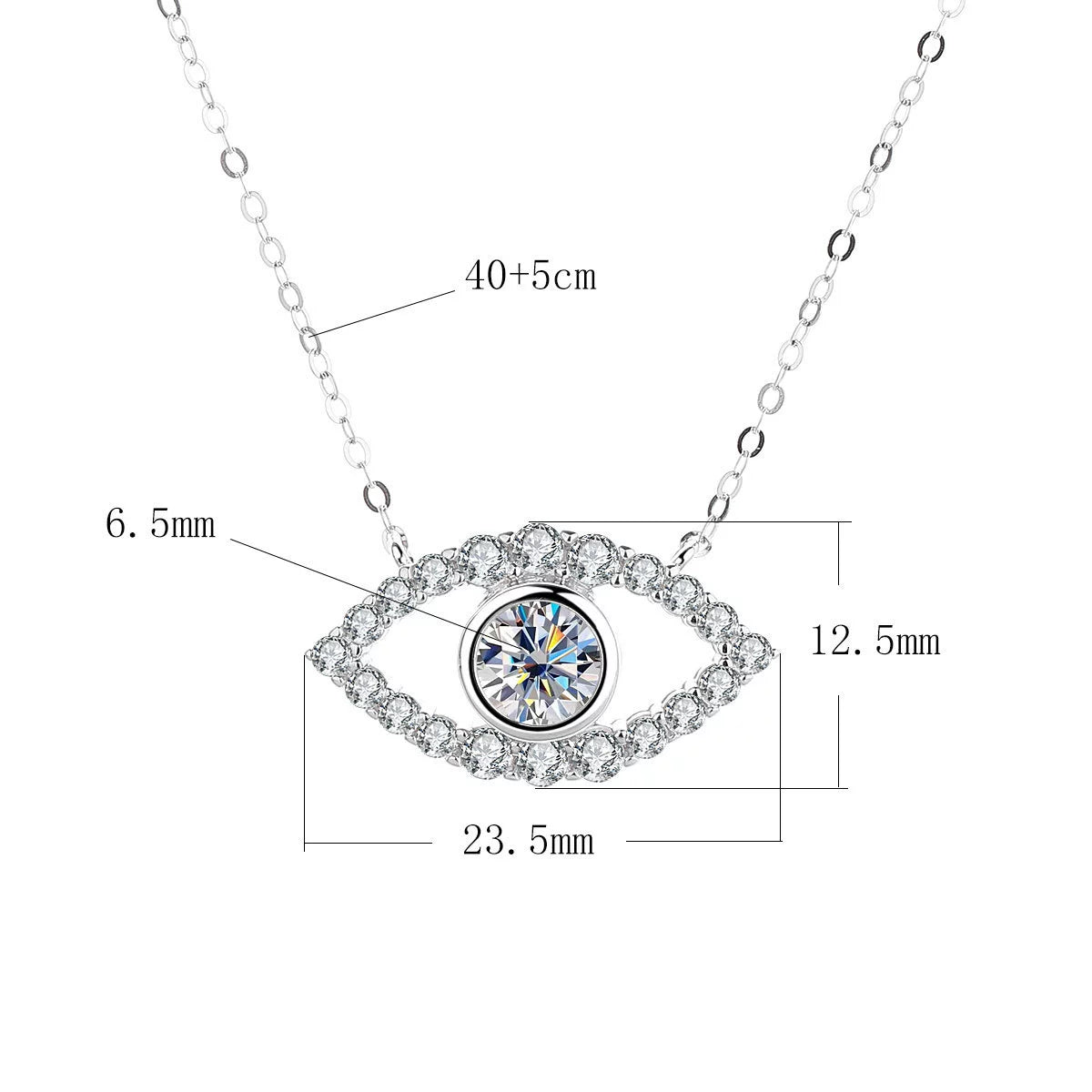 Allureye Round Cut Moissanite Unique  Necklace