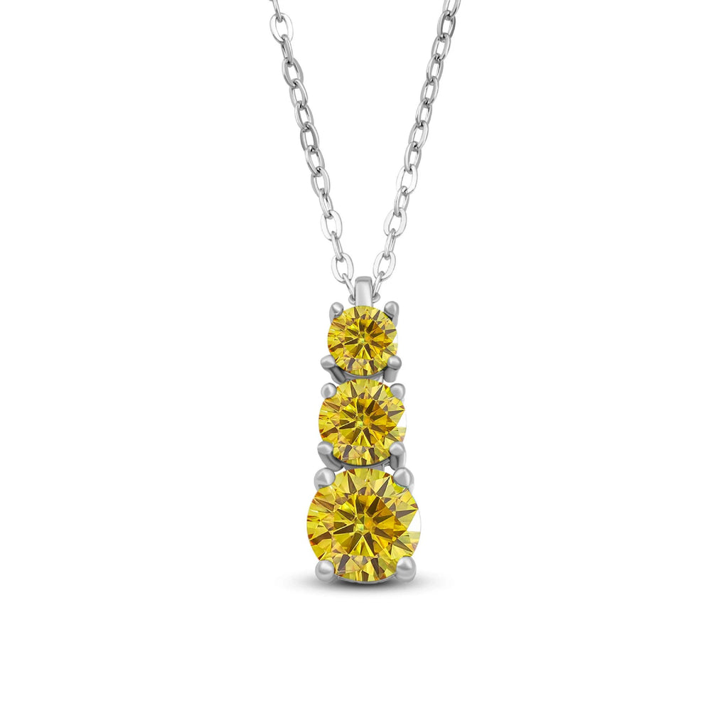 Lucida Round Cut Moissanite Classic Necklace