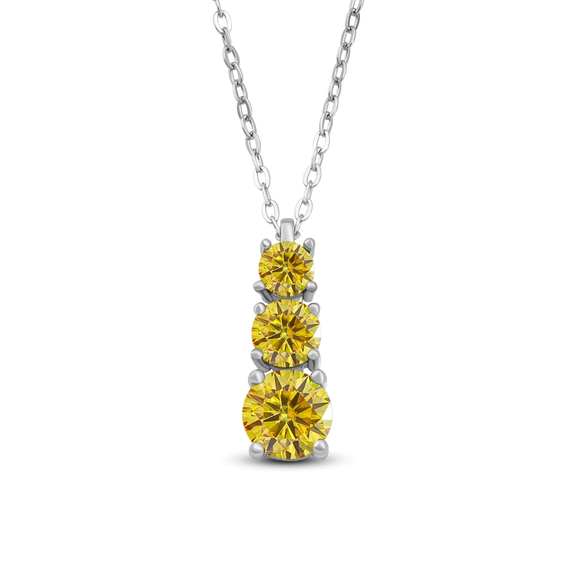 Lucida Round Cut Moissanite Classic Necklace