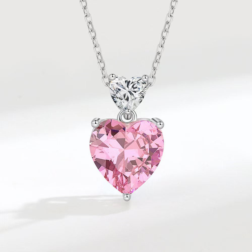 Rosaline Heart Shaped Pink Zircon Classic Pendant