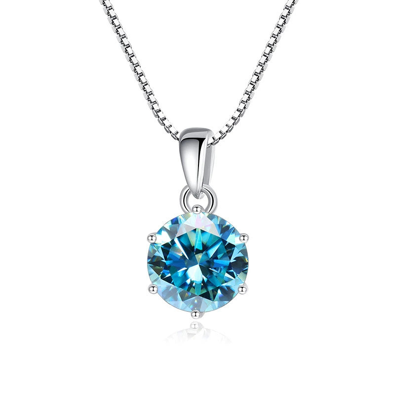 Isla Round Cut Moissanite Classic Necklace