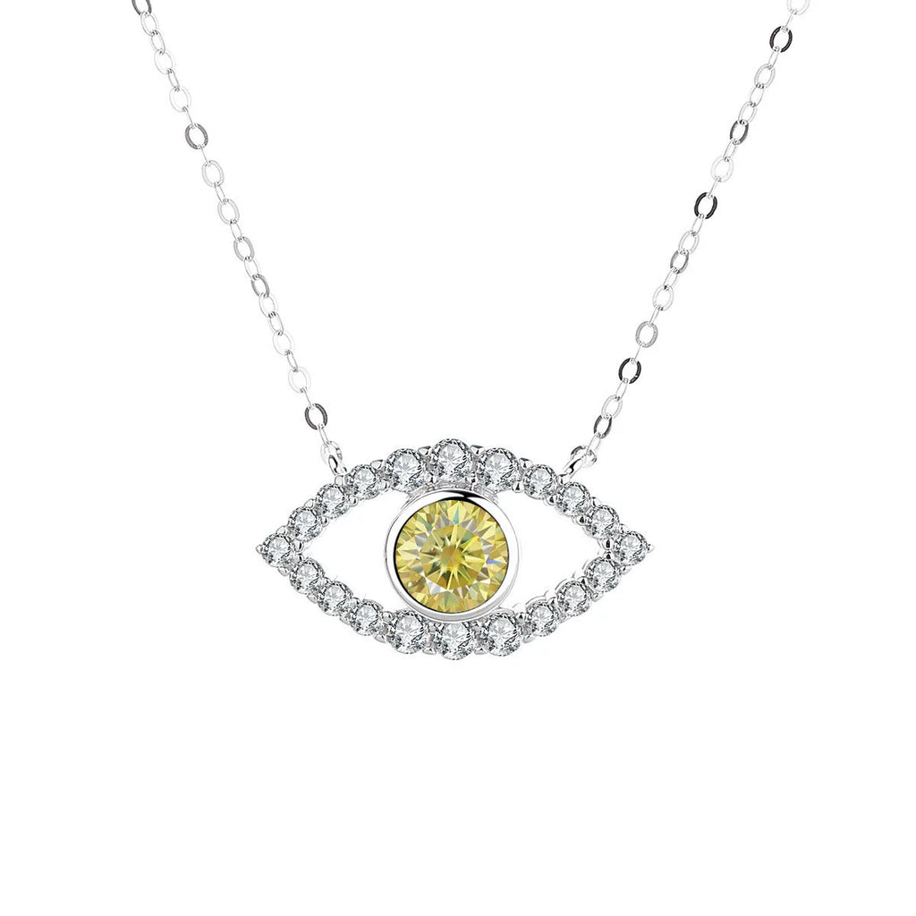 Allureye Round Cut Moissanite Unique  Necklace
