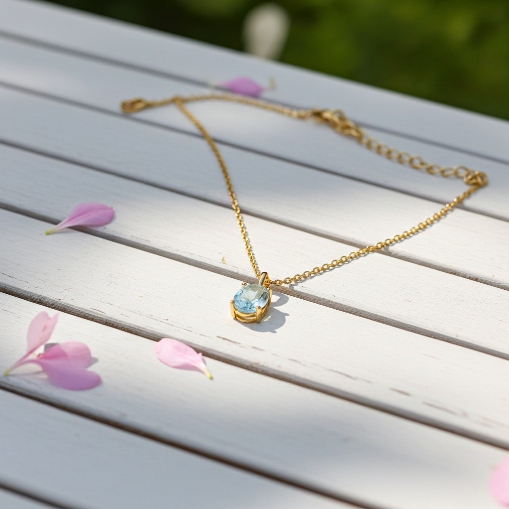 Elara Oval Cut Topaz Classic Necklace