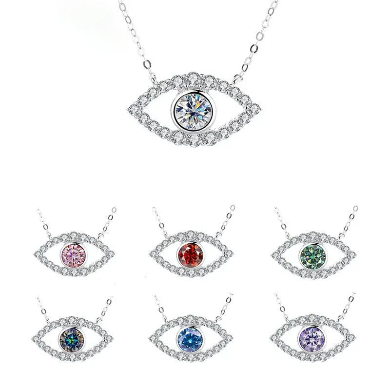 Allureye Round Cut Moissanite Unique  Necklace