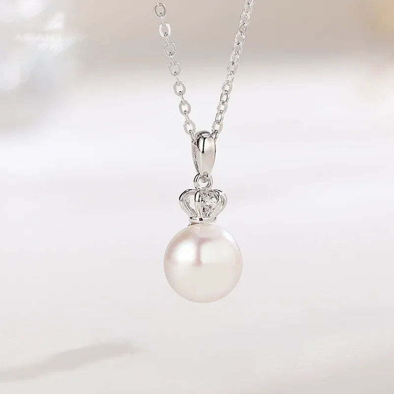 Pearlora Round Cut Pearl Classic Necklace