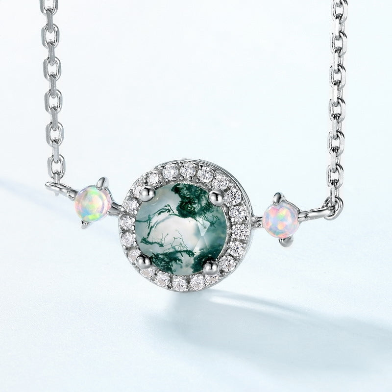 Araminta Round Cut Lab Alexandrite Classic Necklace