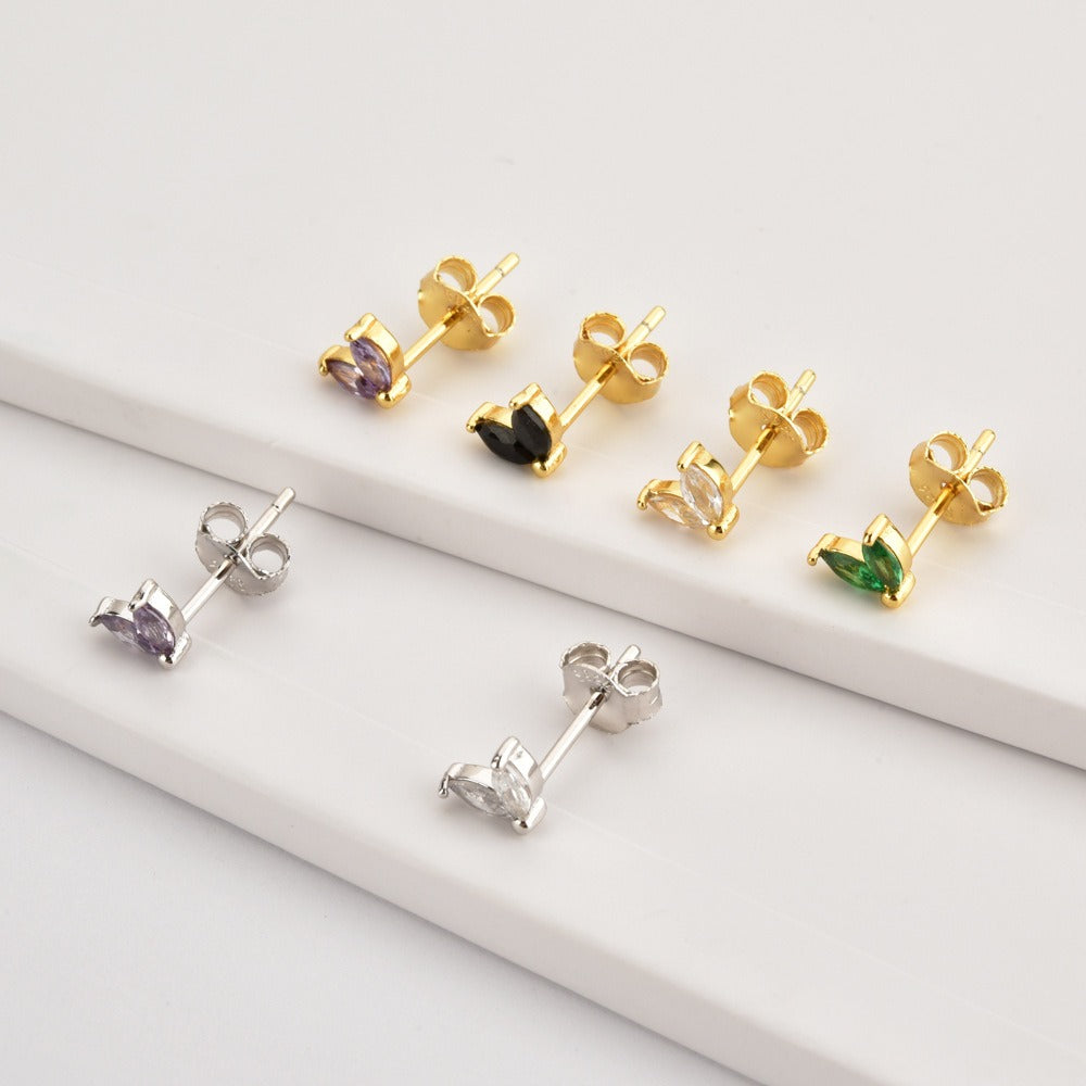 Marquise Cut Cubic Zirconia Classic Minimalist Stud Earrings